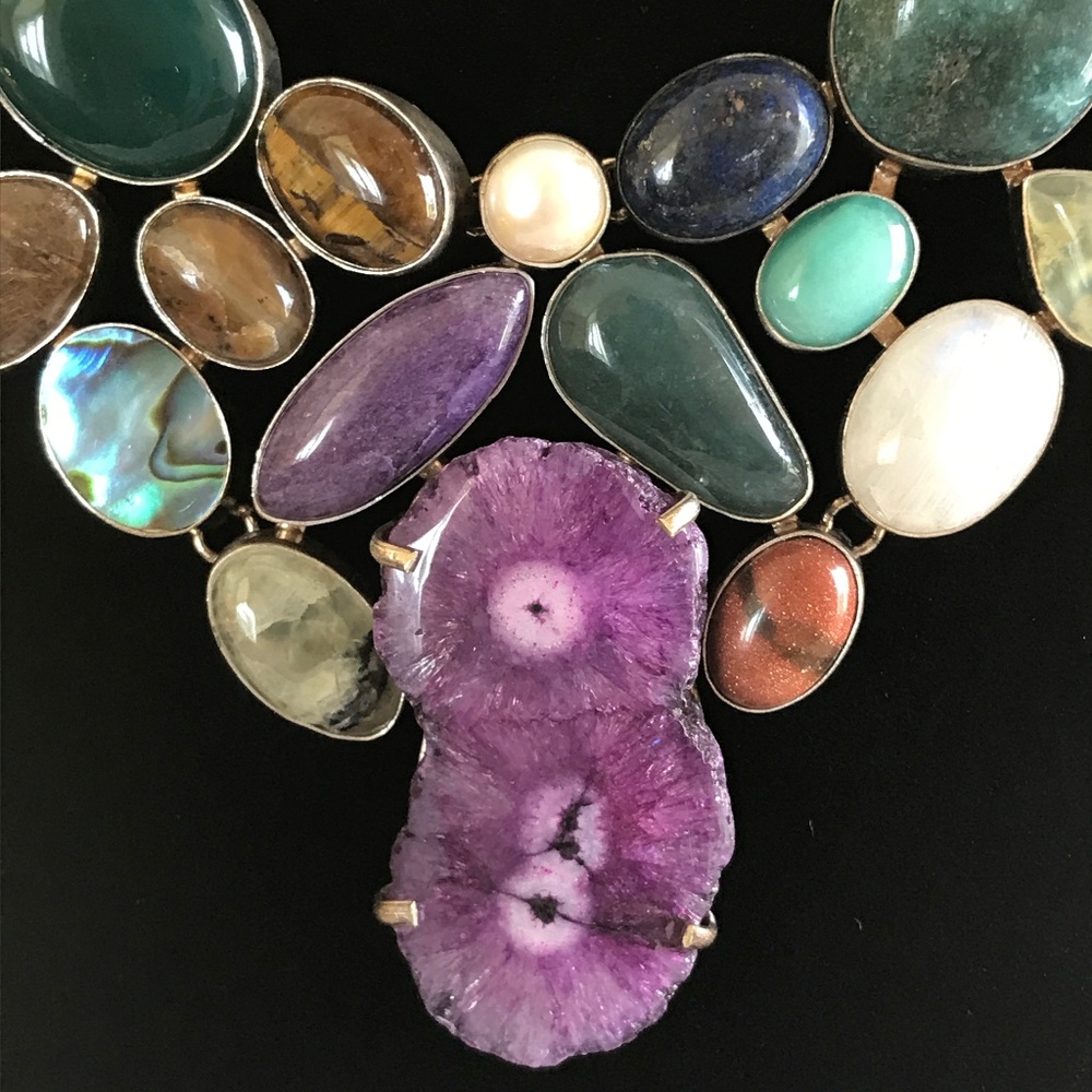 Pearl & Gemstone Necklace- EUC! - Picture 4 of 11